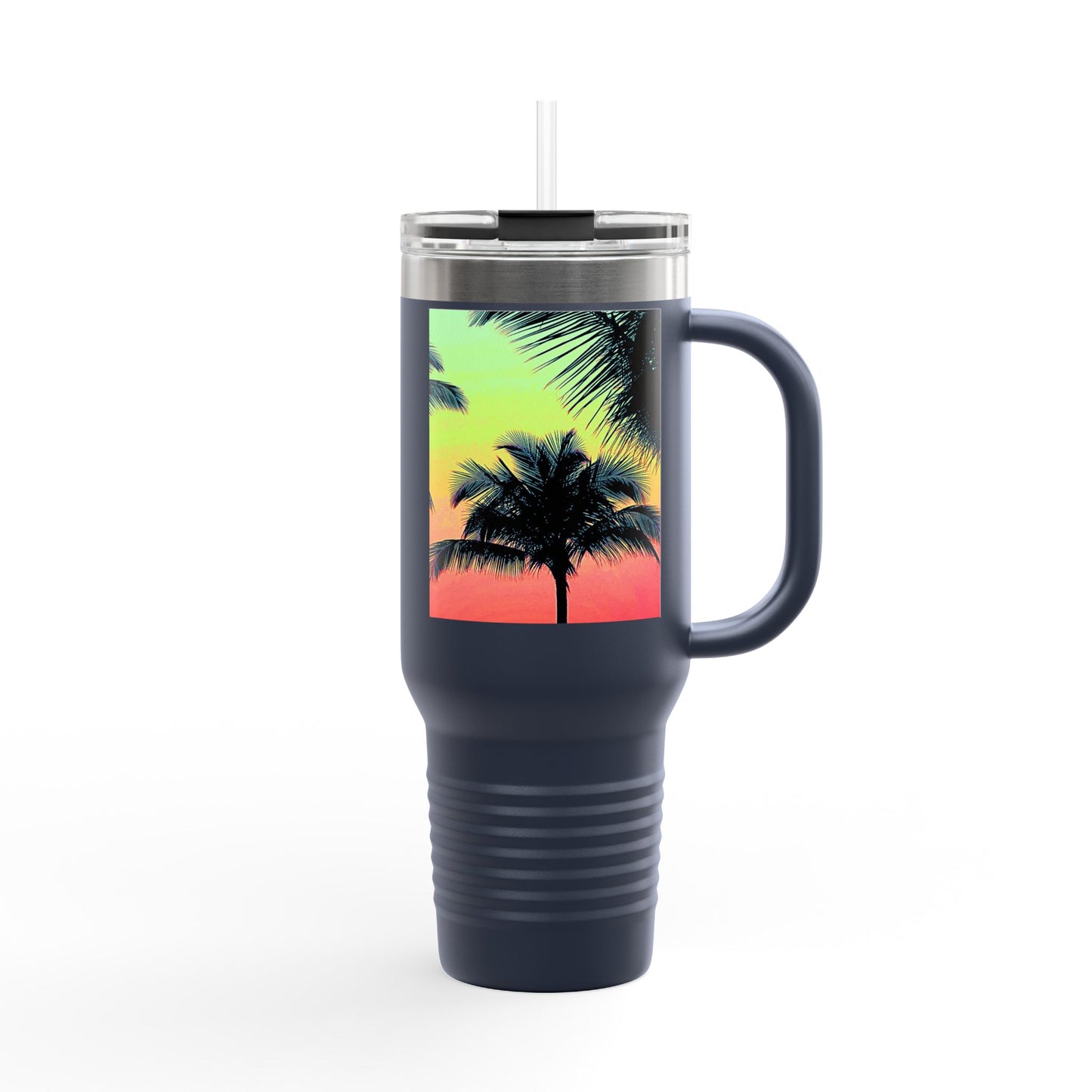 Insulated Travel Mug, 40oz / Palm Glow Sangria - Perfect for Outdoor Adventures