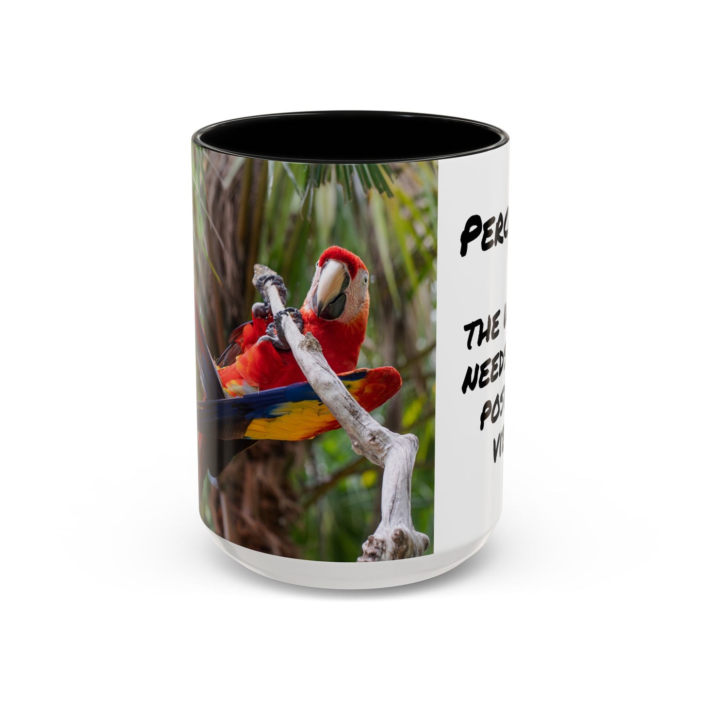 Parrot Accent Coffee Mug (11, 15oz), 8 Colors - Perch Up!