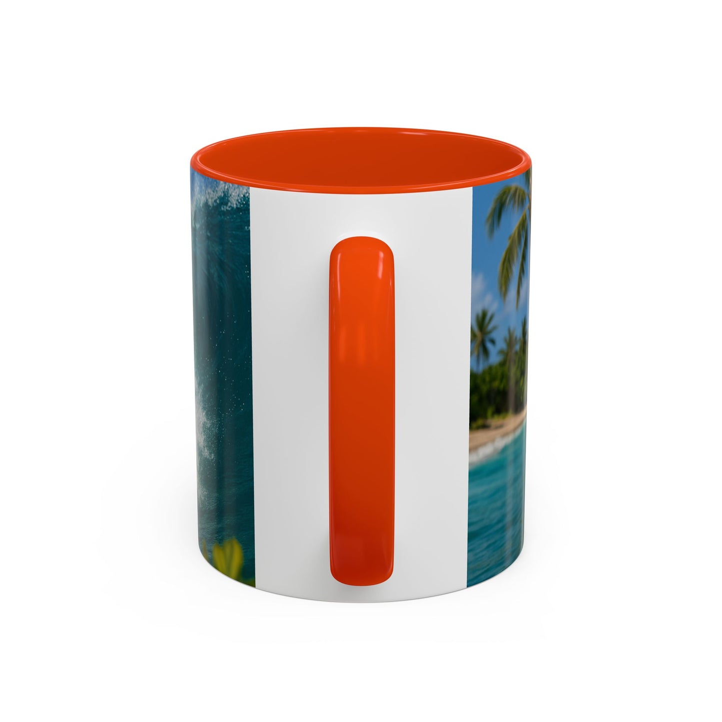 Vibrant Beach Coffee Mug - 11oz & 15oz / Puppy Ariel the Dog Surfer