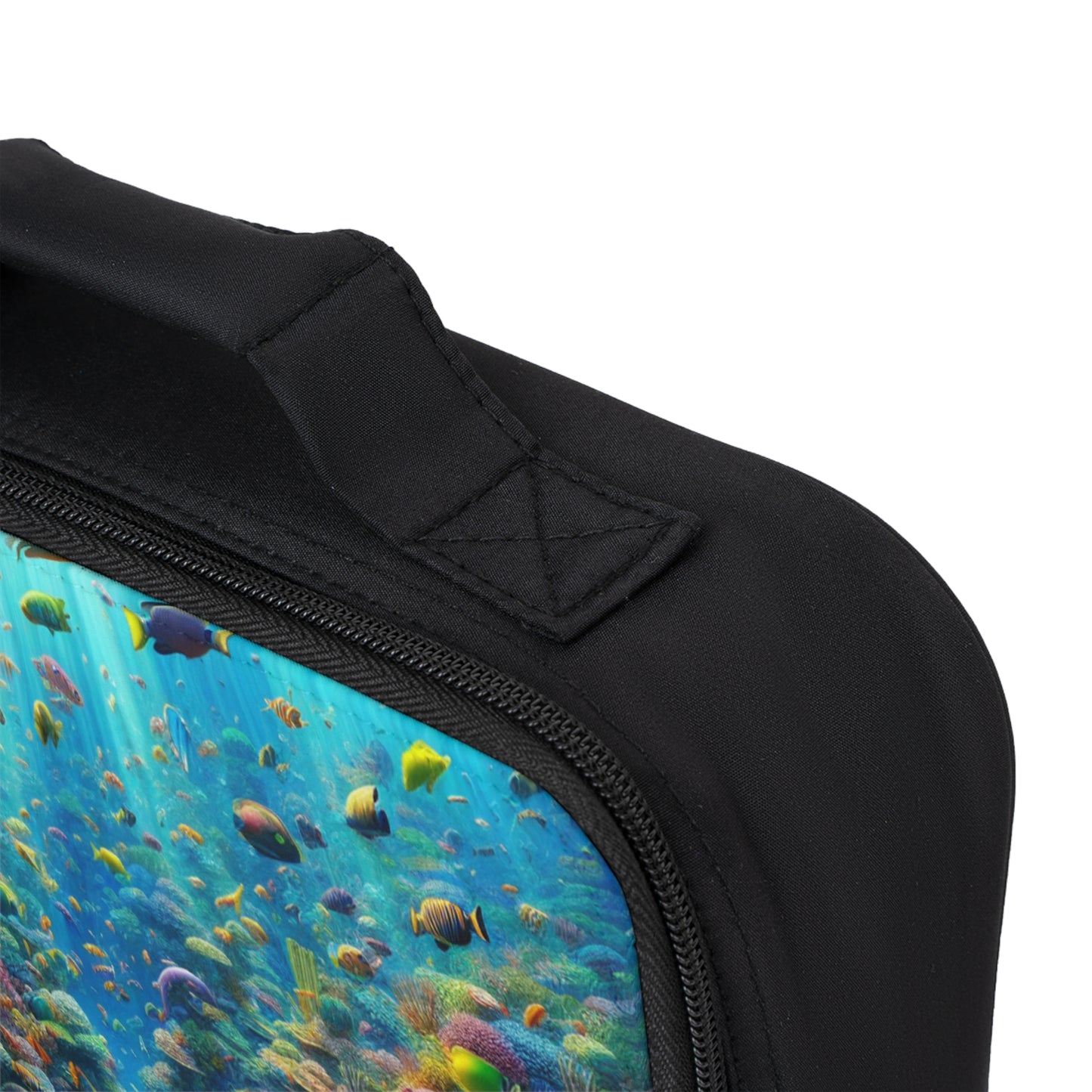 Busy Coral Reef Lunch Bag - Eco-Friendly Insulated Tote, Adult and Child Lunchbox / Perfect for Picnics, Beach Outings