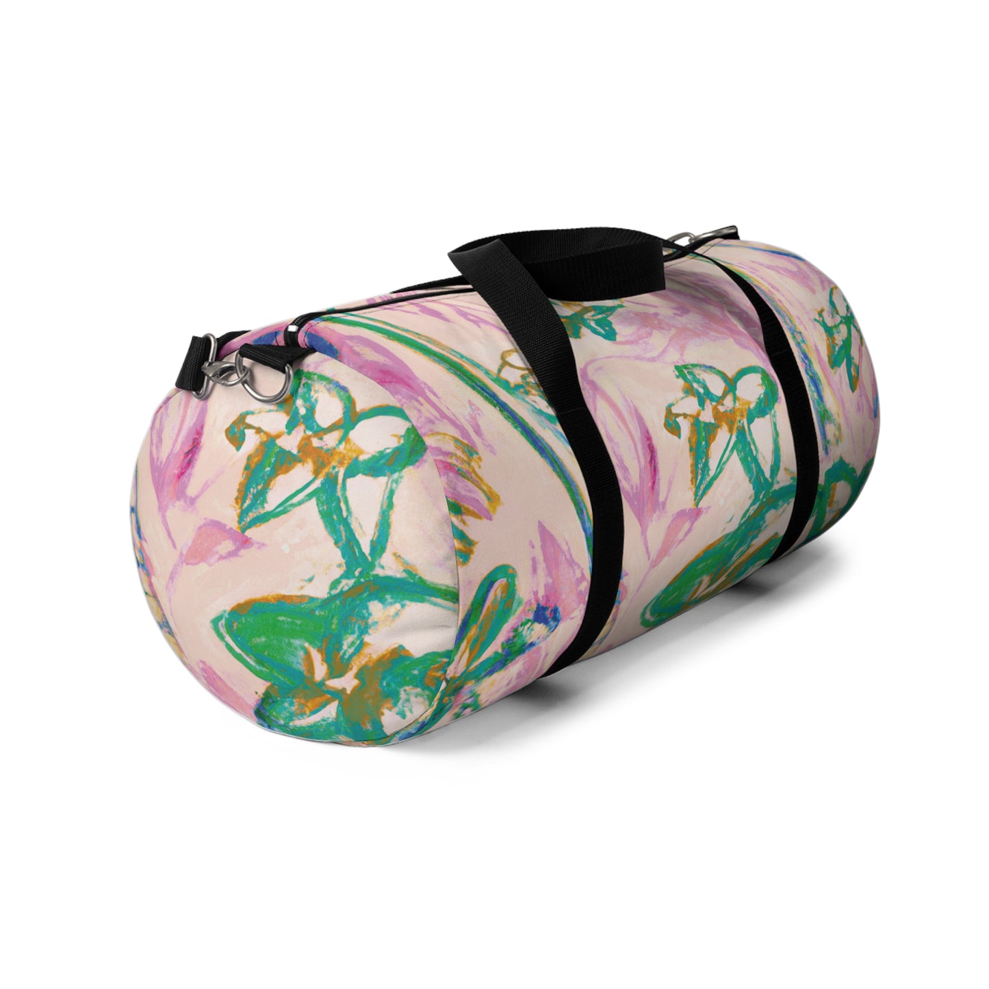 Tropical Rainforest Duffel Bag - Perfect for Travel and Gym / Tropical Doodles, Pink