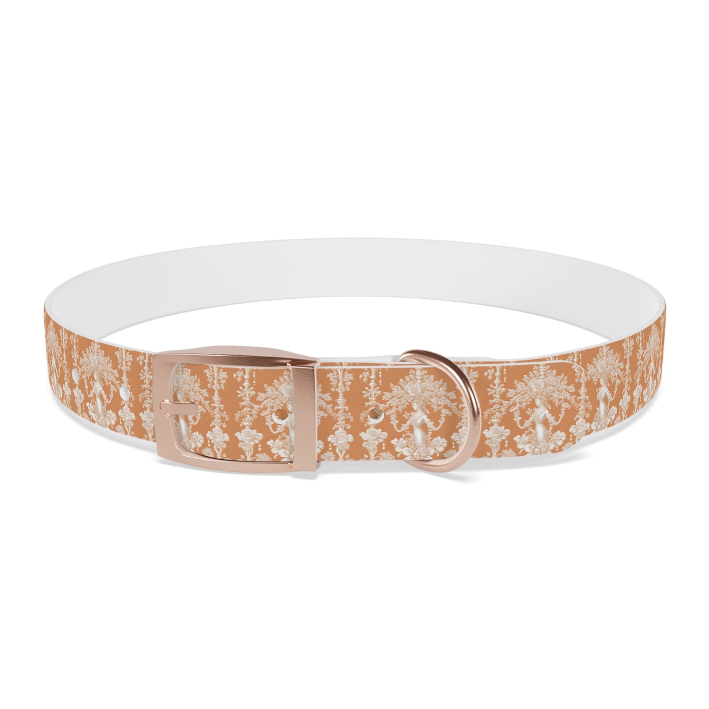 Dog Collar - Pearl Lady Toile, melon