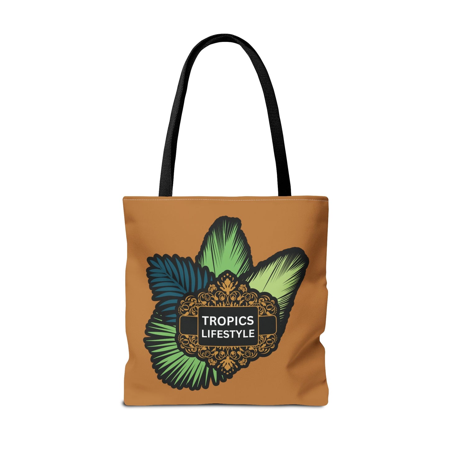 Elegant Tropics Lifestyle Logo Tote Bag - 3 Sizes, Lt. Brown