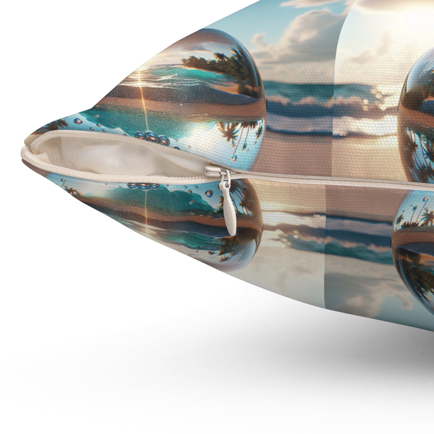 Decorative Pillow - Accent Cushion, 4 Sizes / Beach Illusion Ball