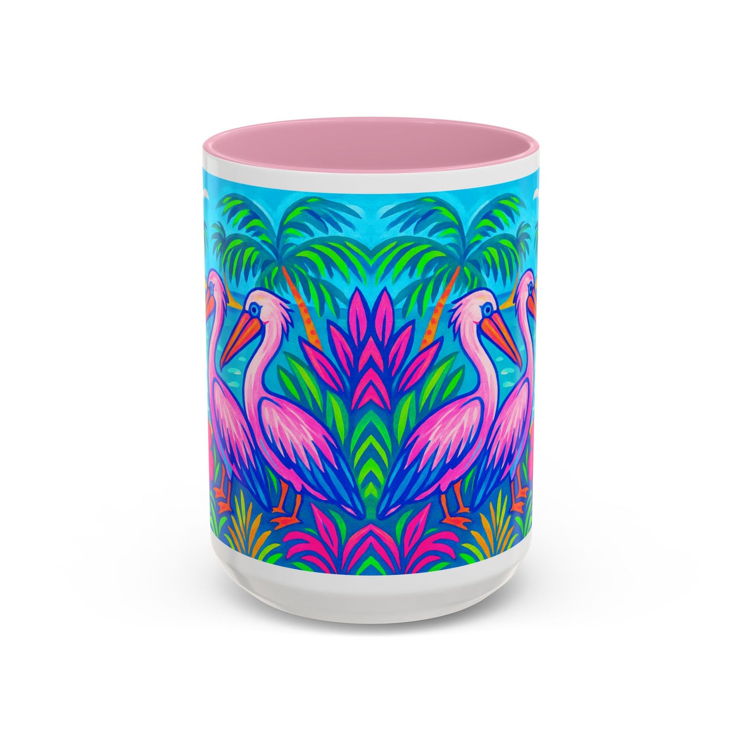Accent Color Coffee Mug, Many Colors - 11oz & 15oz / Pelican Party