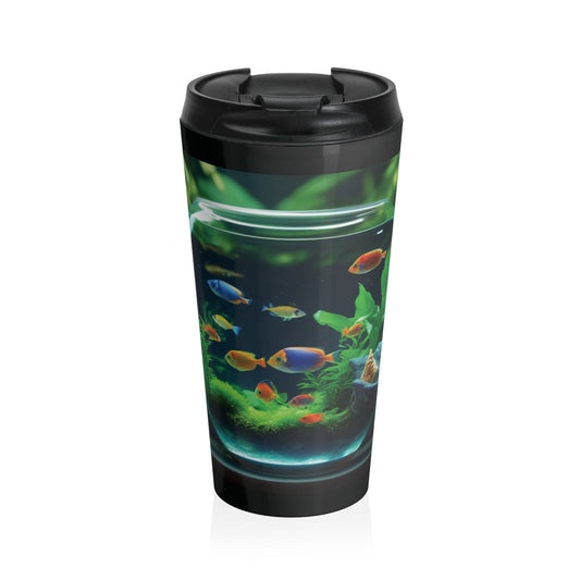 15 oz. Stainless Steel Travel Mug / Fish Bowl