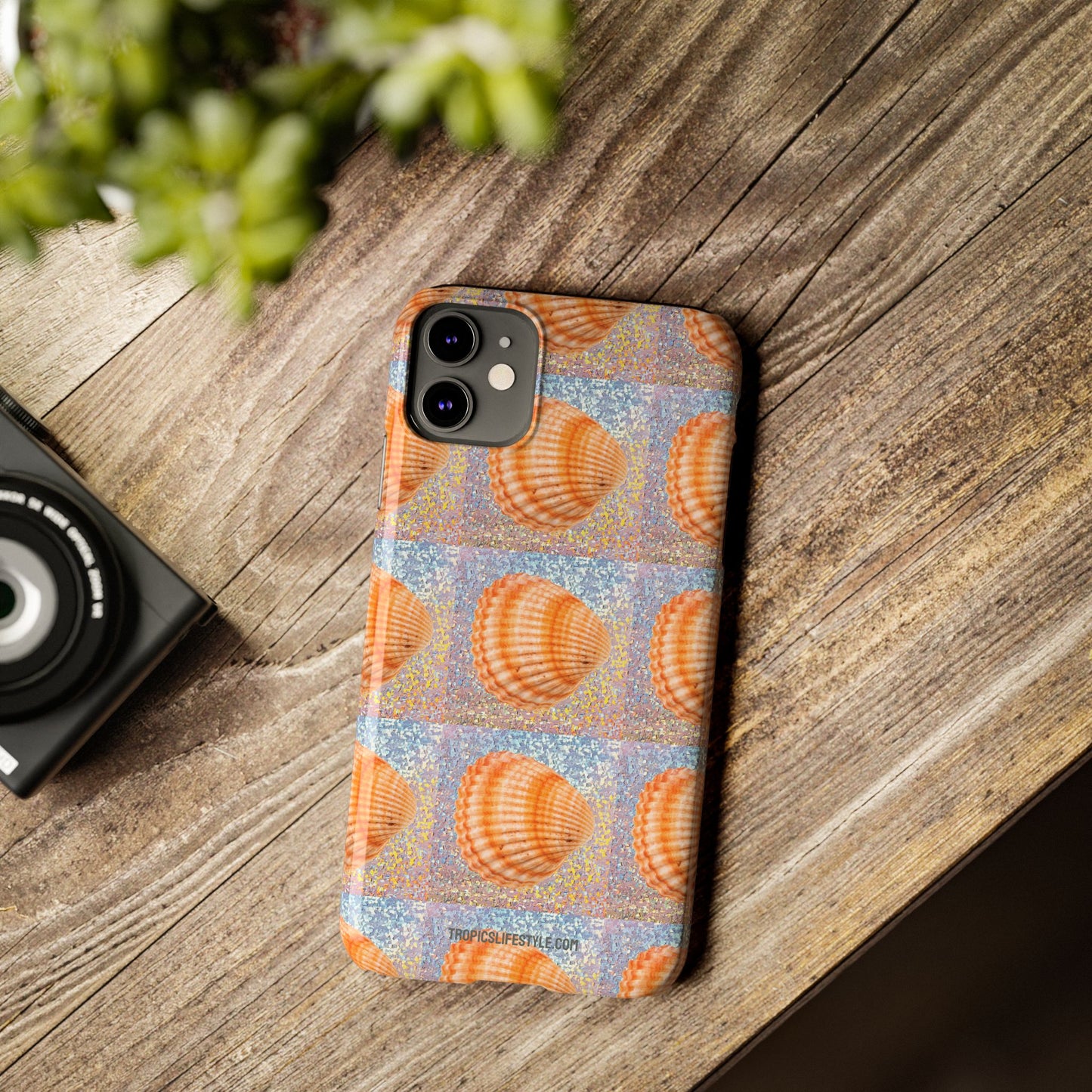 Slim Phone Cases - Disco Orange Scallop