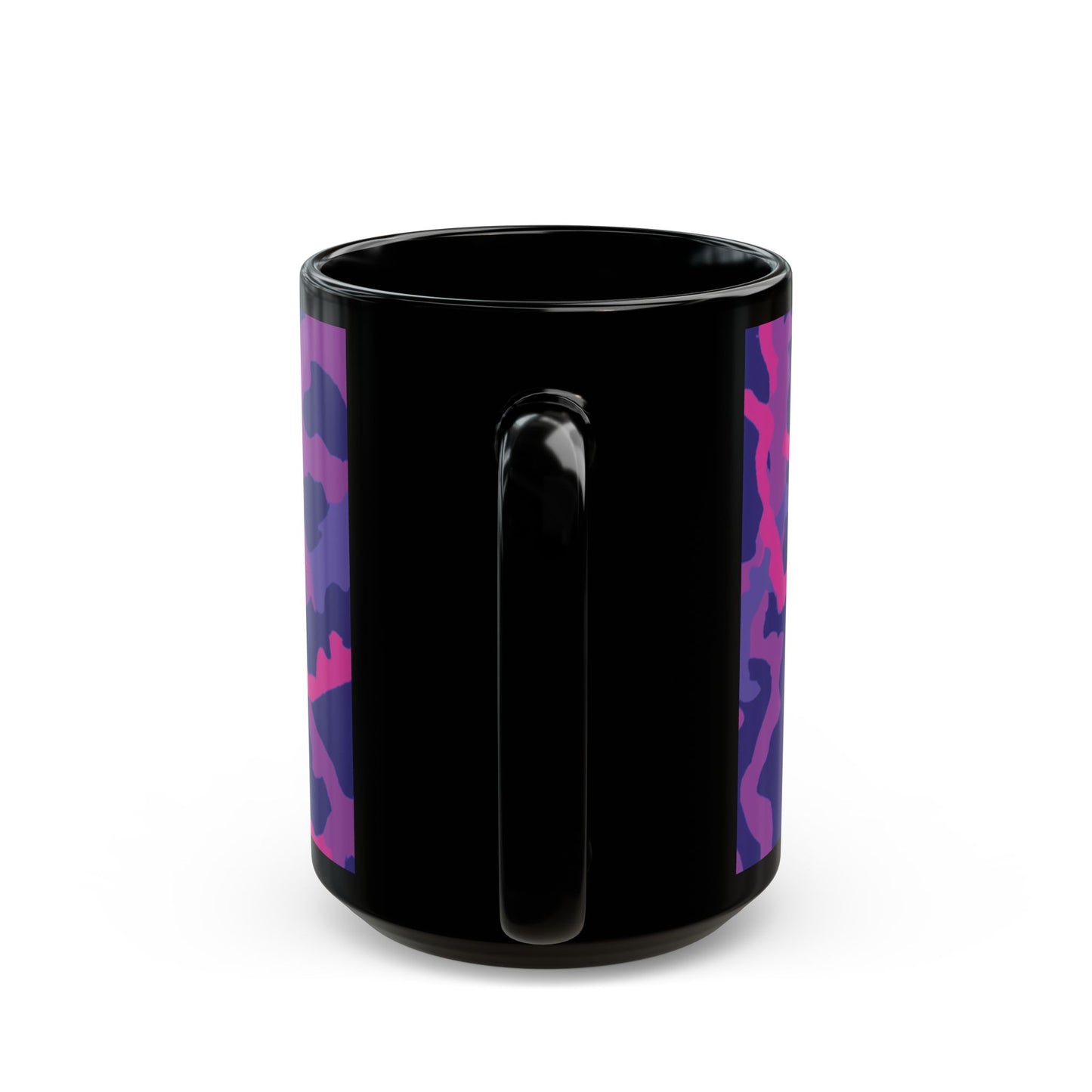 Black Coffee Mug - Coral Threads/Heatwave
