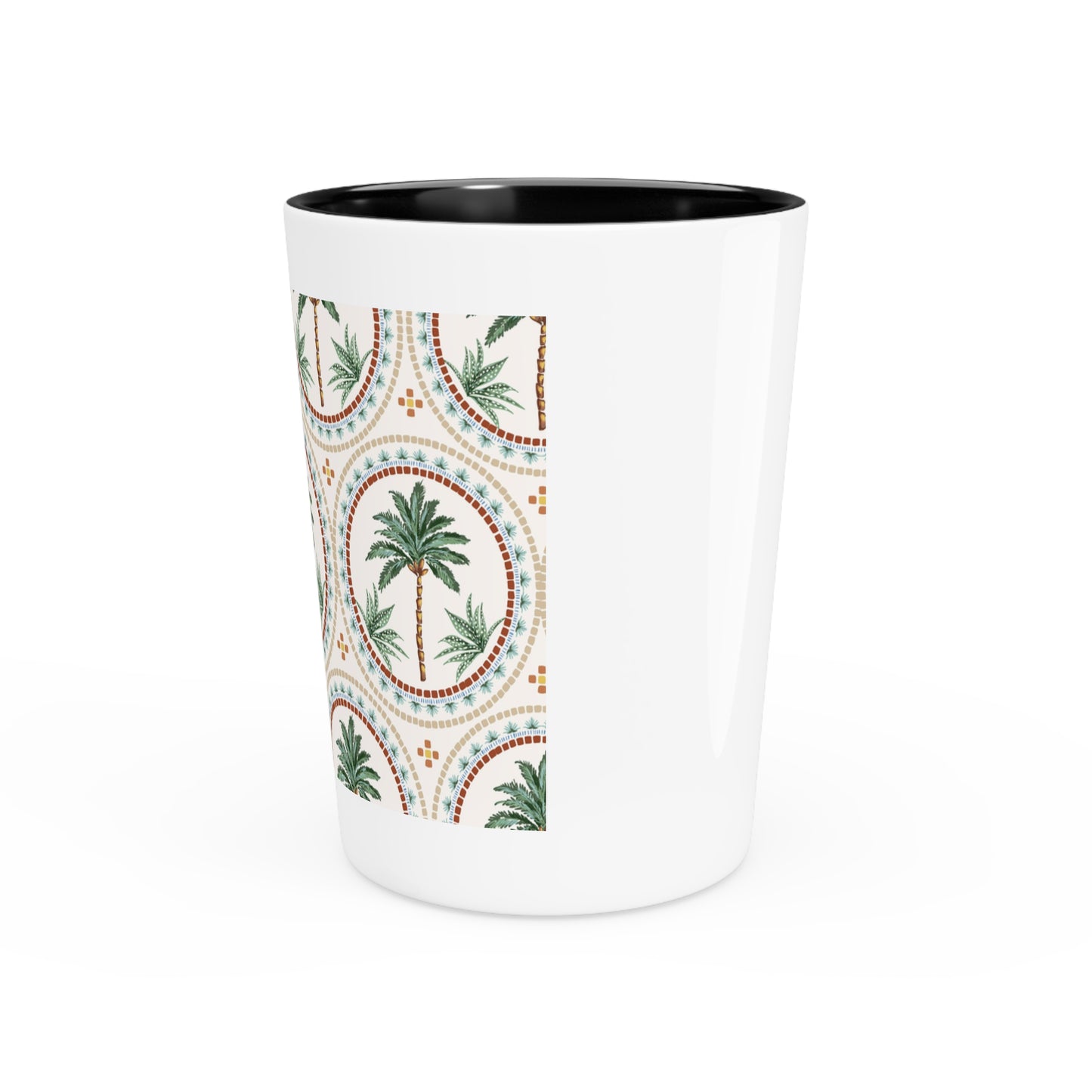 Ceramic Shot Glass - Mosaic Palm Tree