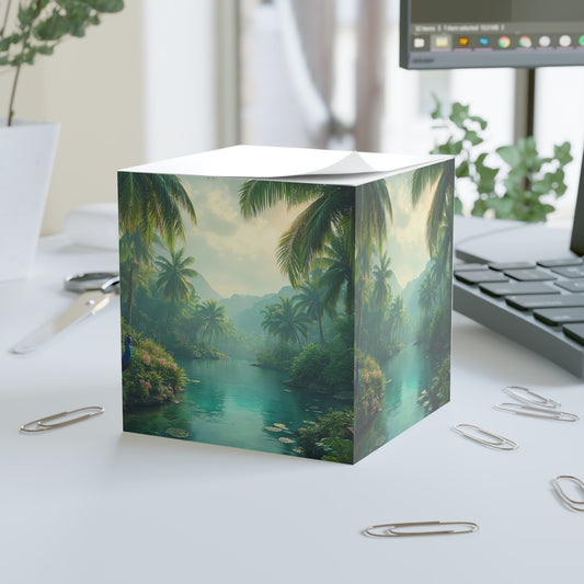 Note Cube - Resting Hidden Peacock