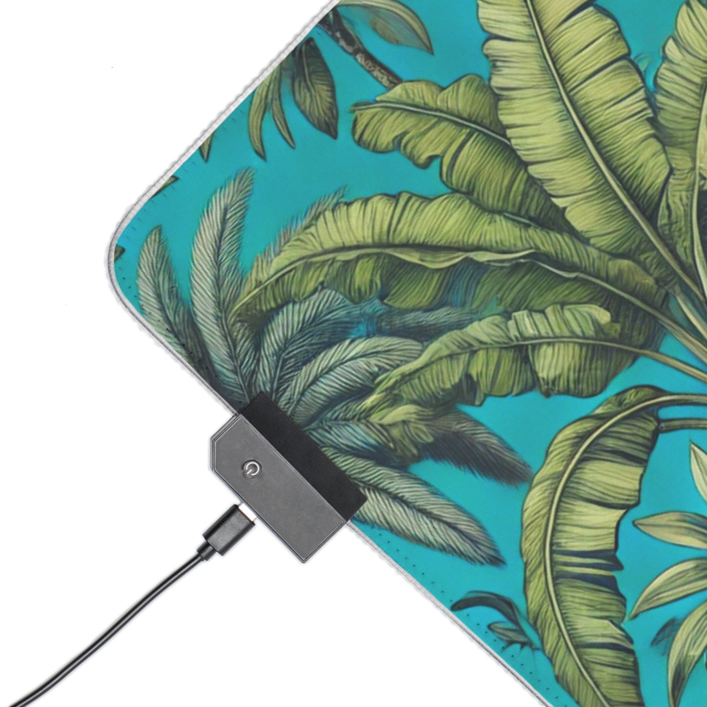 LED Gaming Mouse Pad With Vibrant RGB Lighting, 4 Sizes / Tropical Fruit, Turquoise