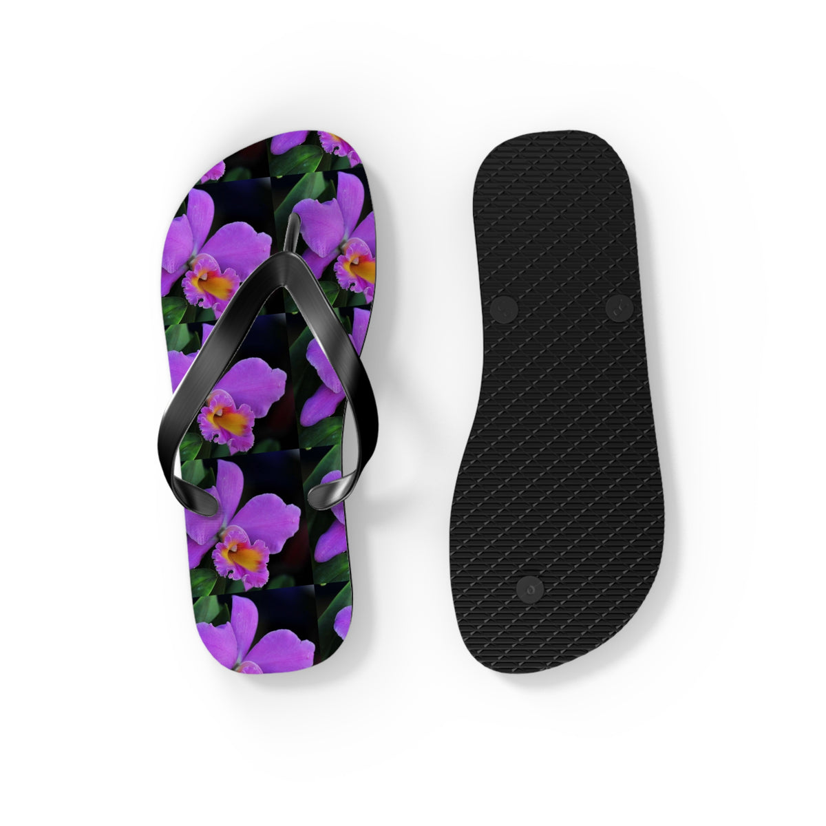 Flip Flops - Purple Orchids Majesty