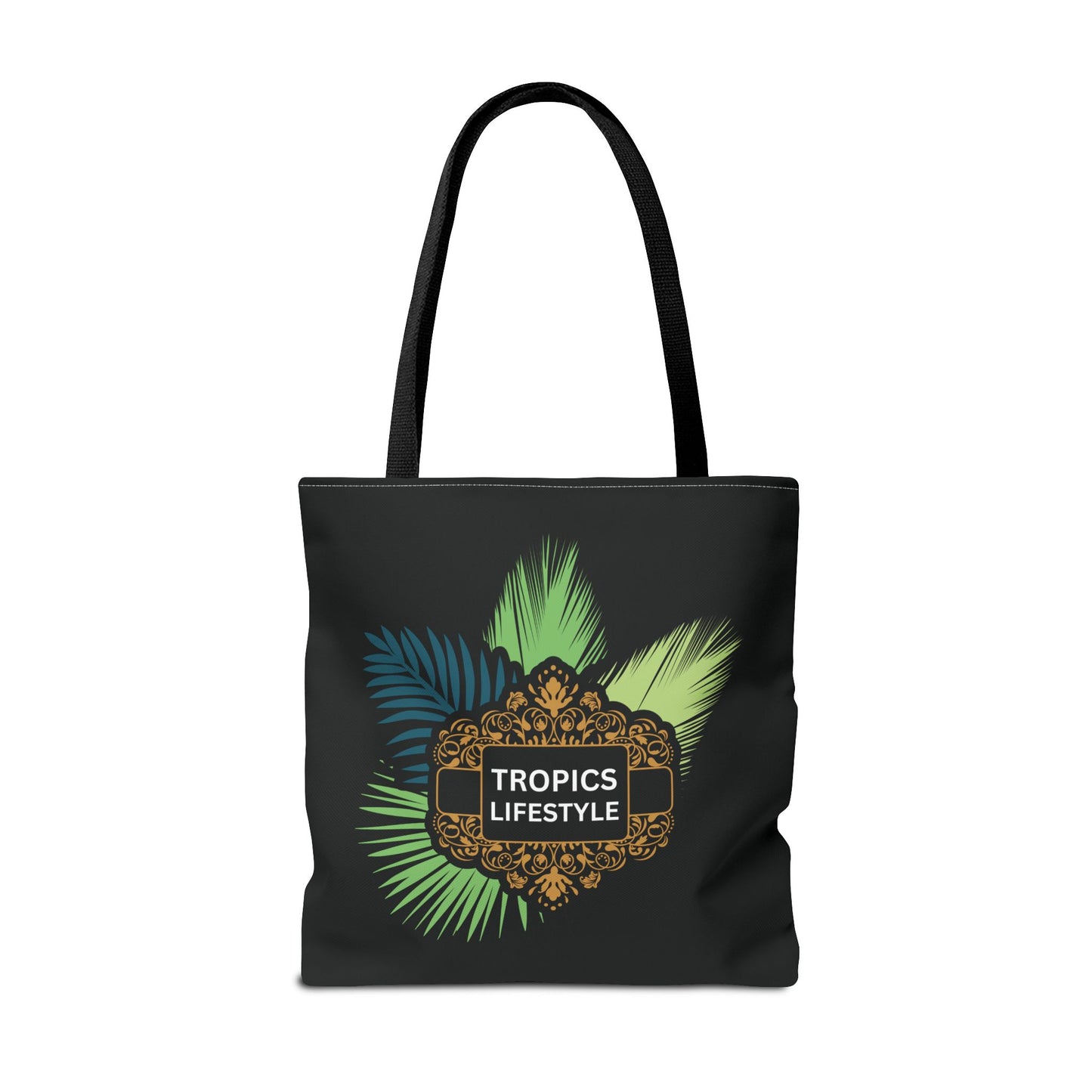 Elegant Tropics Lifestyle Logo Tote Bag - 3 Sizes, Black