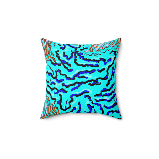 Wild Coral Reef Tropical Pillow, 4 sizes - Colorful Spun Polyester Square Cushion