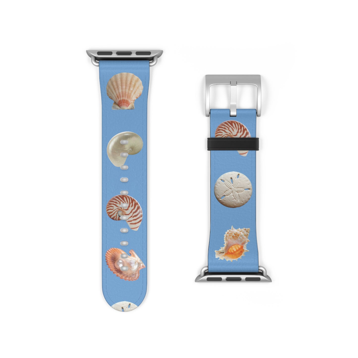 Apple Watch Band - Mixed REAL Seashells/Lt. Blue