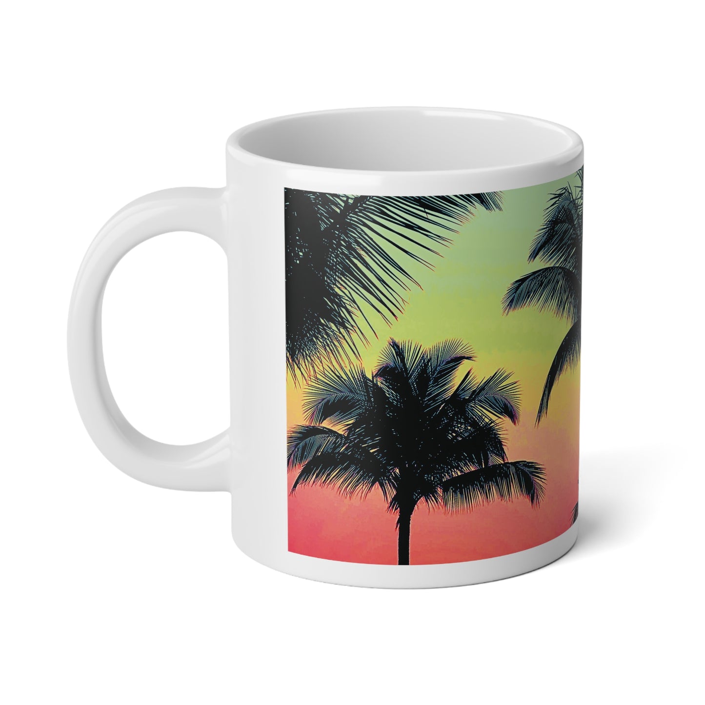 Jumbo Mug, 20oz, Palm Glow Sangria | Tropical Coffee Cup