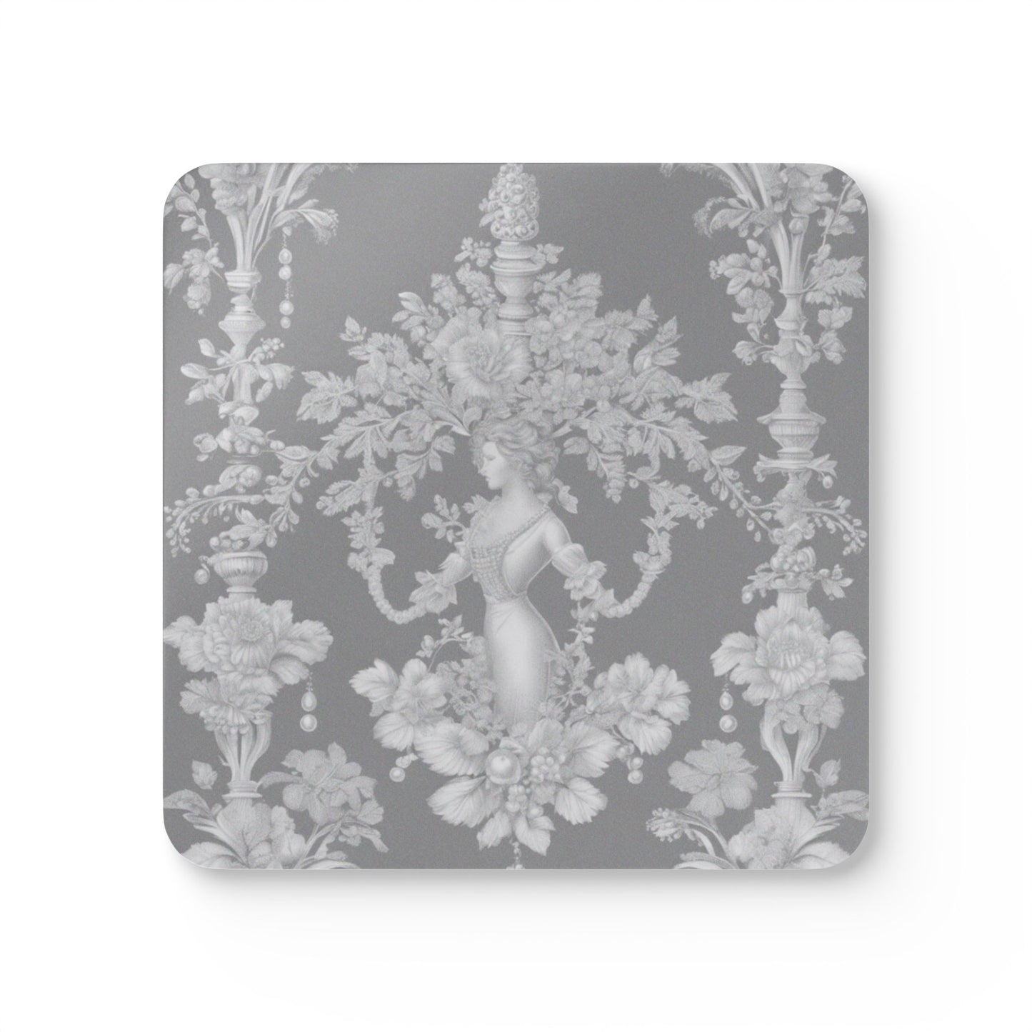 Coaster Set - Pearl Lady Toile,/Slate