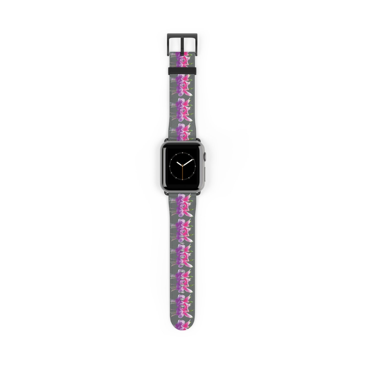 Apple Watch Band - Two Fuchsias, dark grey