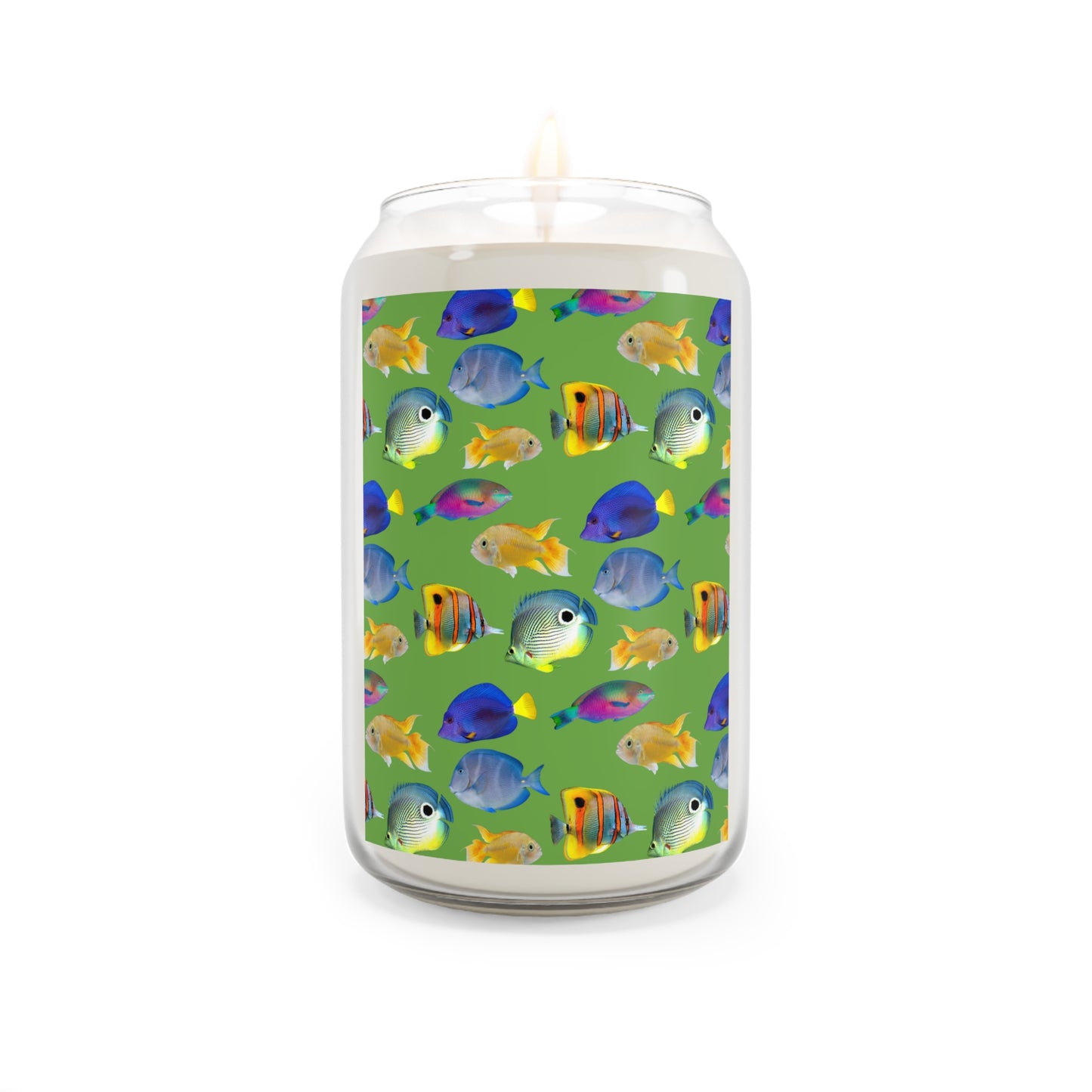Scented Candle, 13.75oz - School of Fish, Green