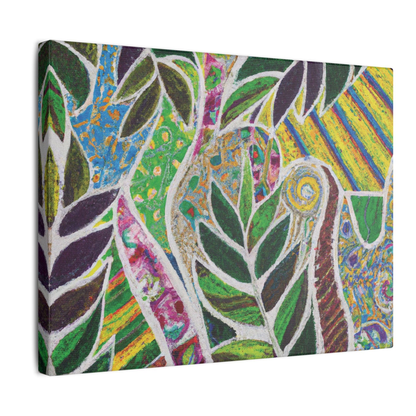 Tropical Canvas Artwork - Stretched Canvas Print, Many Sizes / Amazon Whimsy