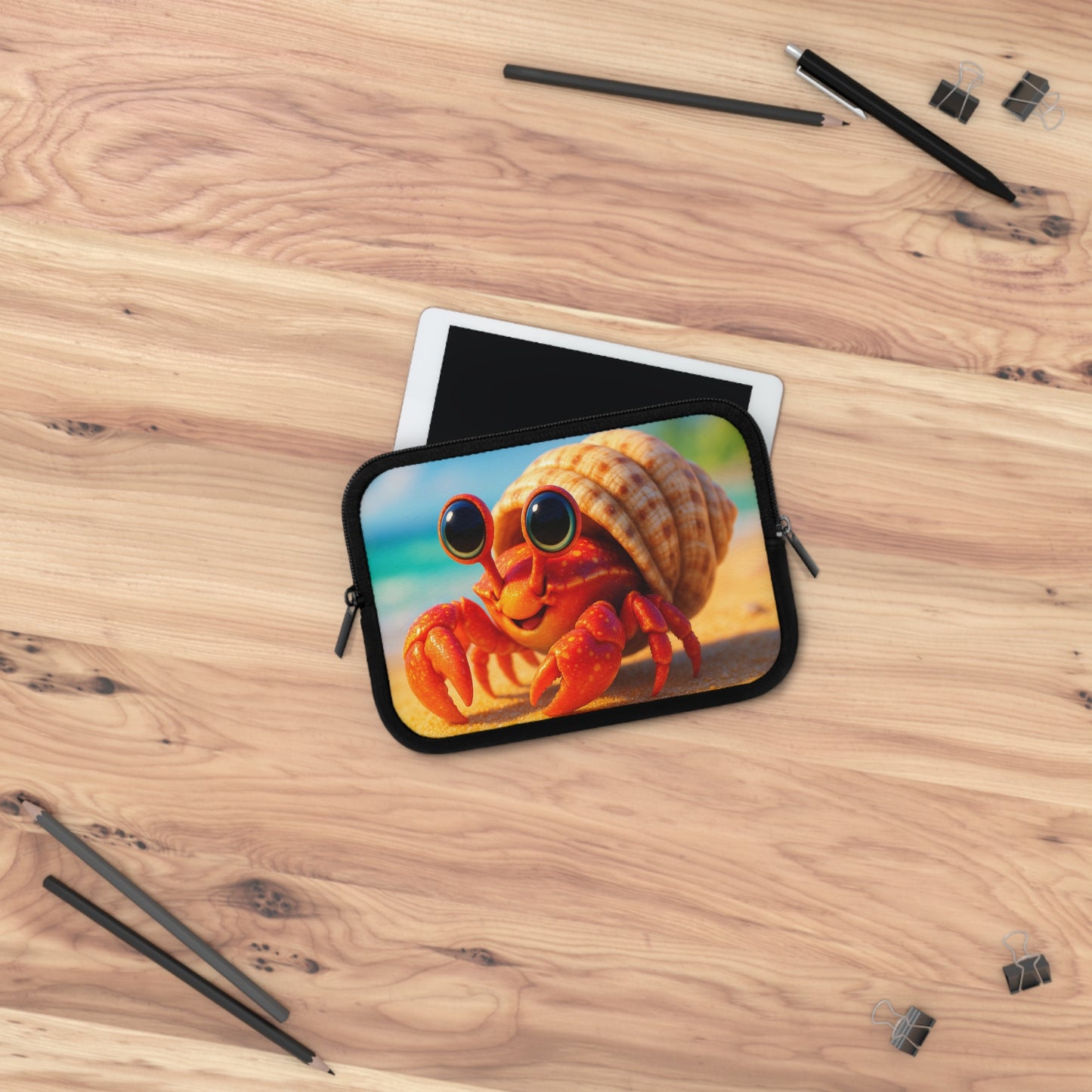 Tropical Laptop Sleeve, 5 Sizes - Perfect for Beach Lovers & Students / Baby Hermit Crab