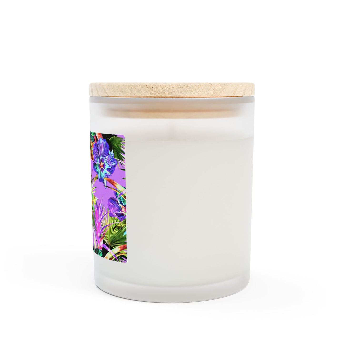 Frosted Glass Candle, 11oz, Plant Palooza, purple