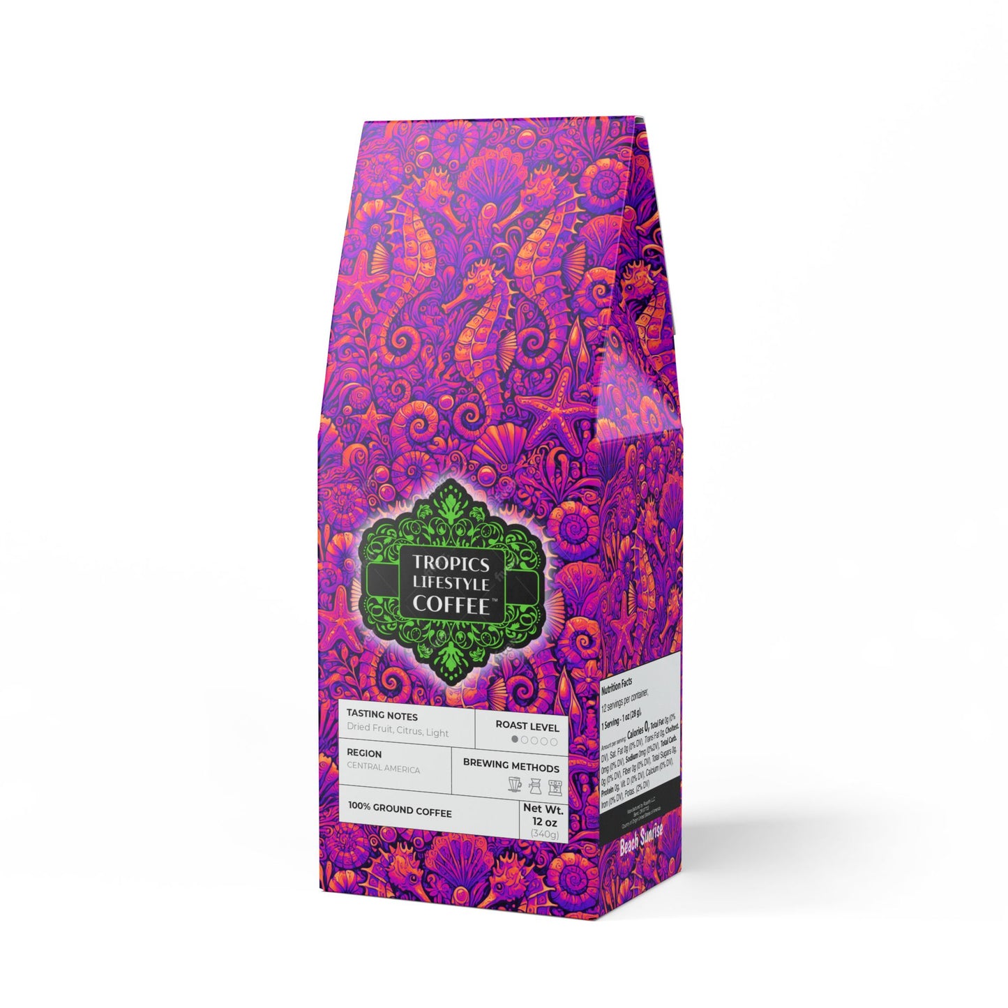 Beach Sunrise Blend™ Blend (Light Roast) Specialty Grade Craft Coffee / Seahorse Trio, Heatwave