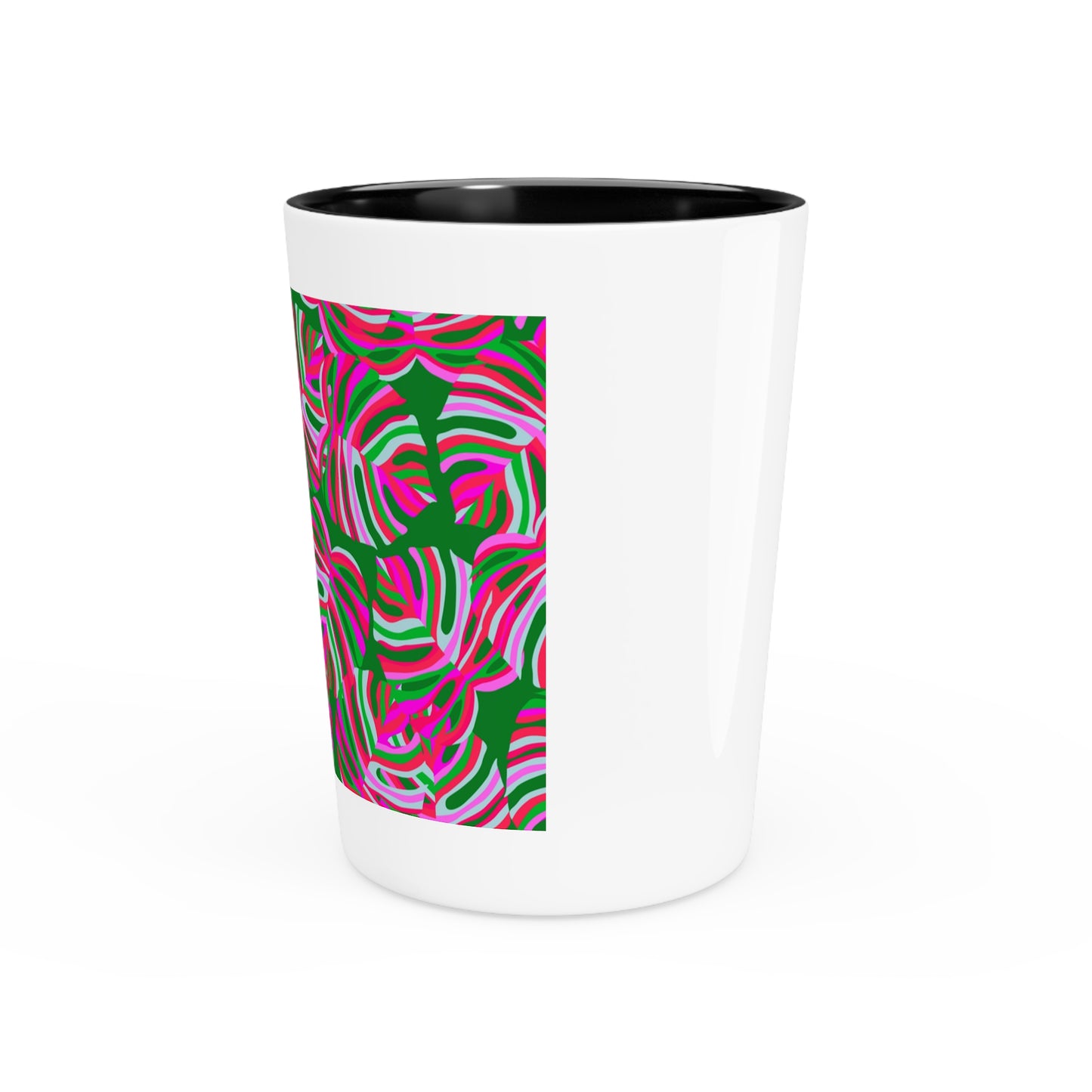 Ceramic Shot Glass - Monstera Pink Pop