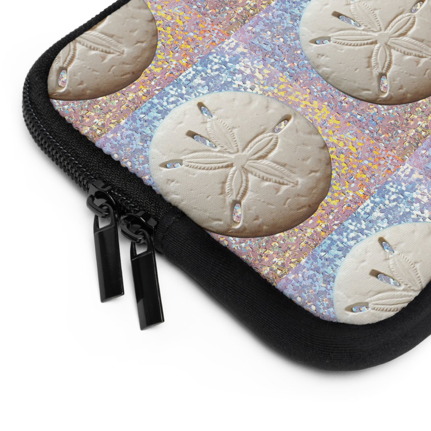 Tropical Laptop Sleeve, 5 Sizes - Perfect for Beach Lovers & Students / Disco Sand Dollar, Repeat