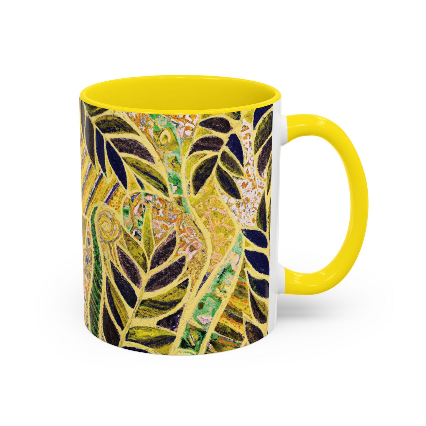 Accent Color Coffee Mug (11, 15oz), Amazon Whimsy/Yellow, Various Colors