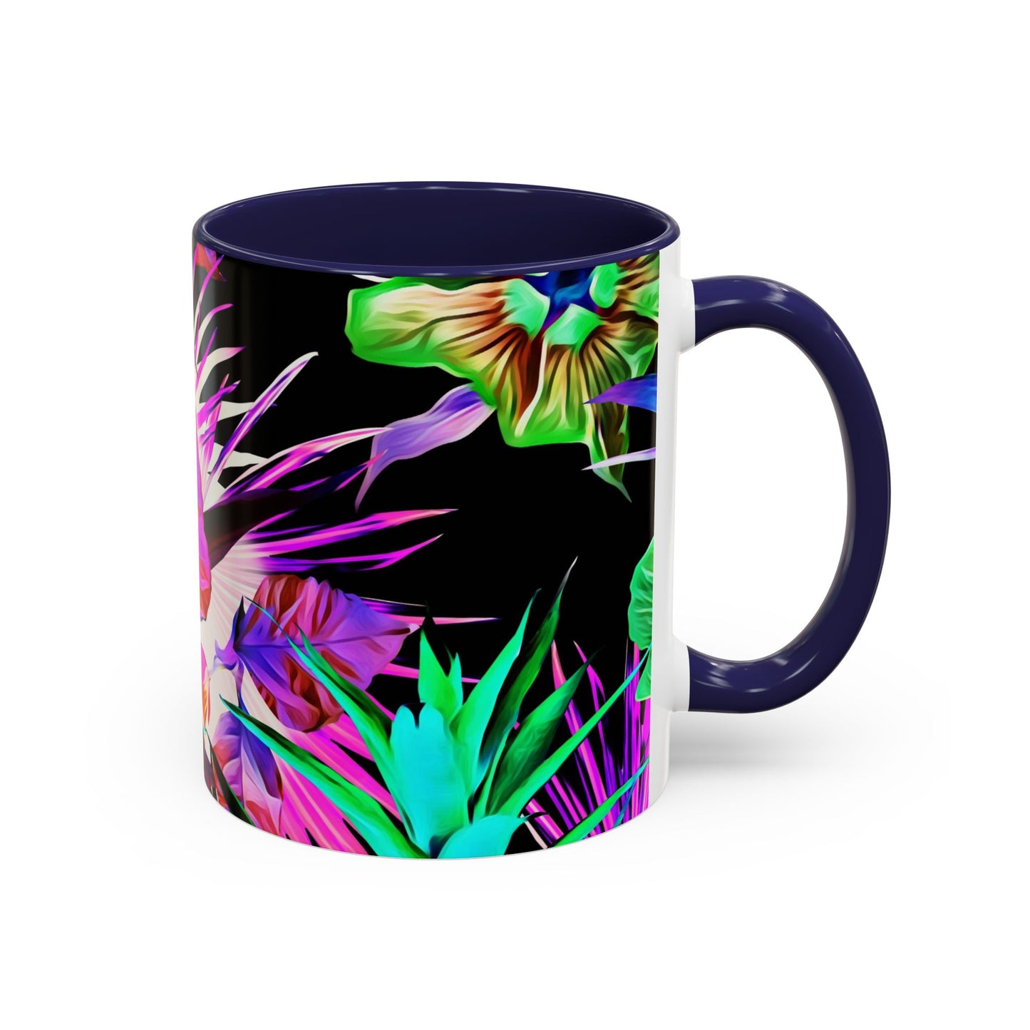 Accent Coffee Mug (11, 15oz), Plant Palooza, black / Various Colors