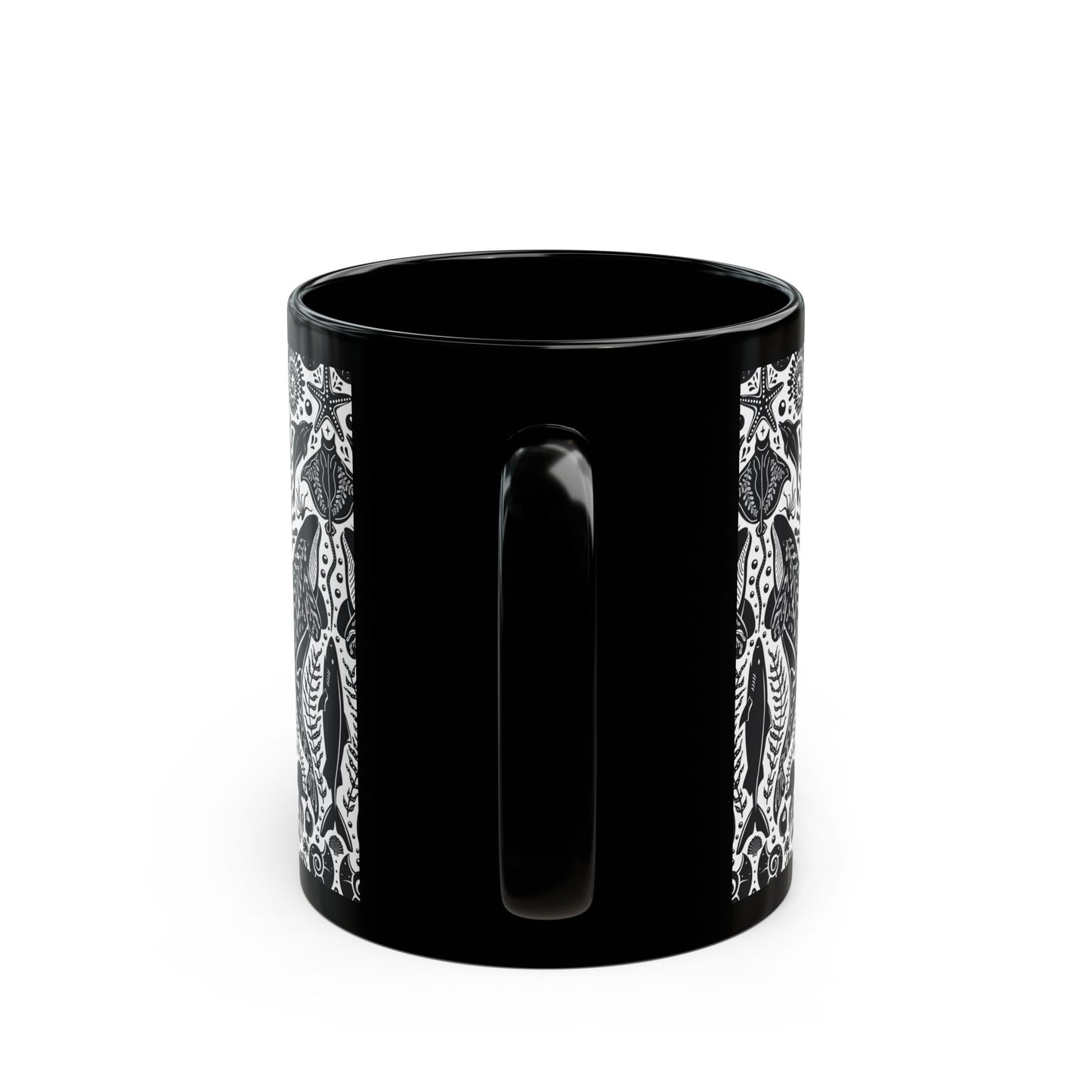 Black Coffee Mug, Mystic Ocean