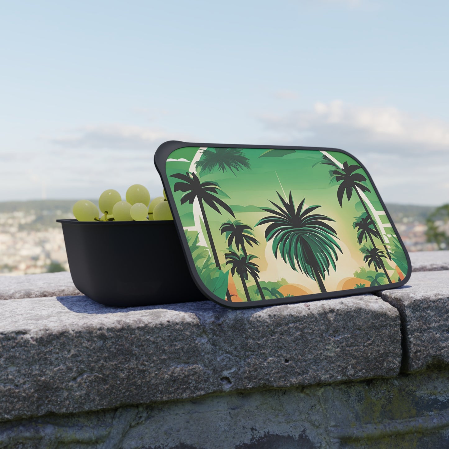 Bento Box with Utensils - Pretty Texas Palms