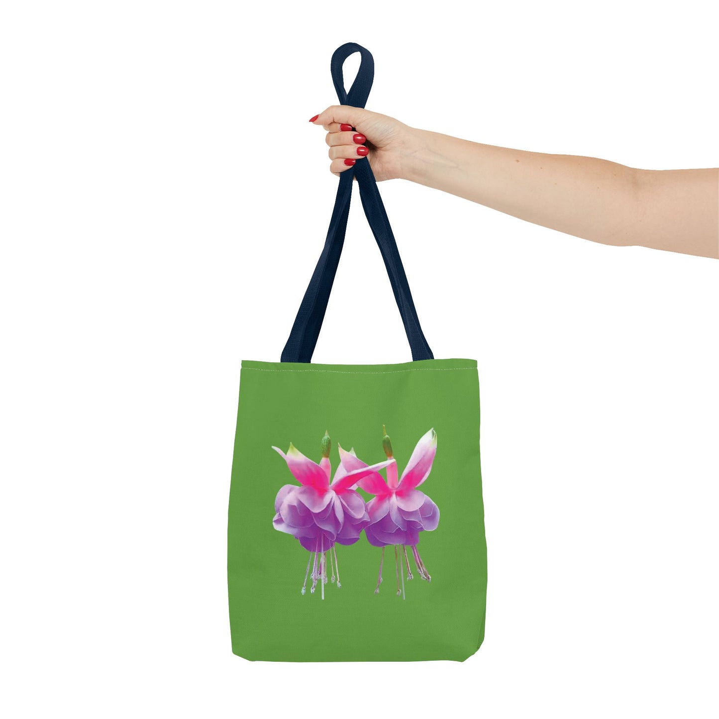 Tropical Real Two Fuchsias/Green Tote Bag - 3 Sizes