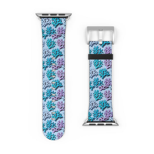 Apple Watch Band - Corals, Polar Blue