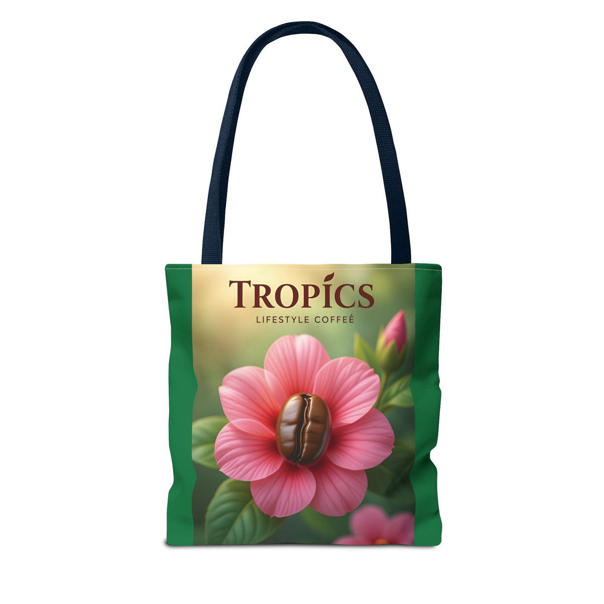 Pink Flower/Green TLCoffee Tote Bag - 3 Sizes