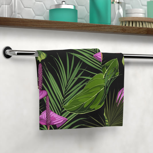 Face Towel - Anthurium and Palm