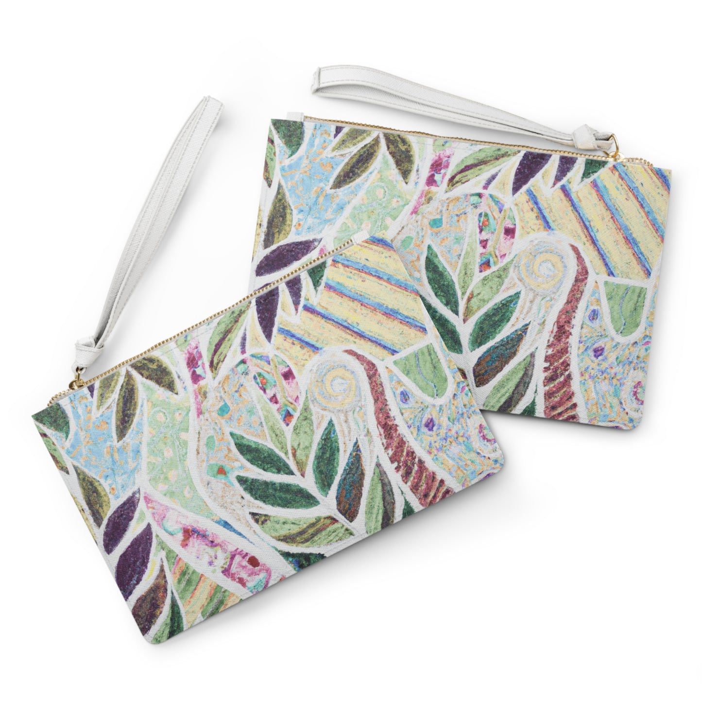 Tropical Faux Leather Clutch Bag - Perfect for Beach Adventures & Summer Vacations / Amazon Whimsy, Vintage