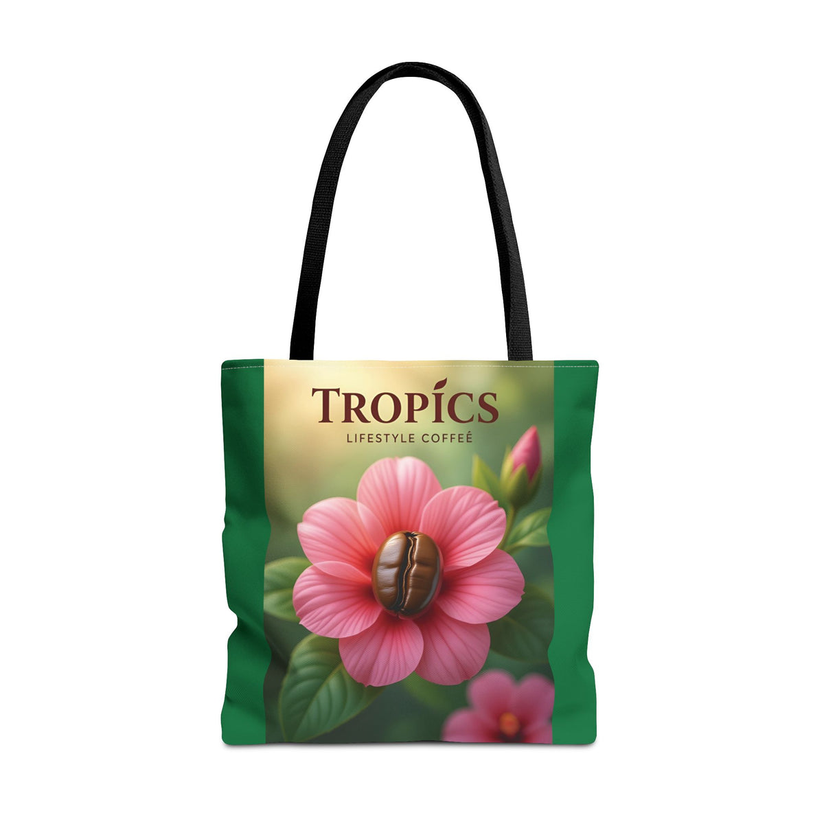 Pink Flower/Green TLCoffee Tote Bag - 3 Sizes