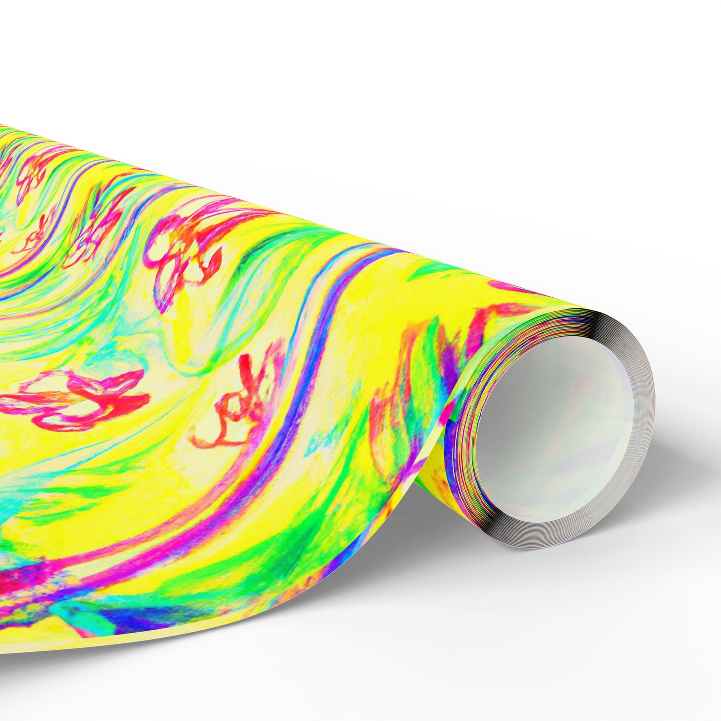 Wrapping Paper - Tropical Gift Wrap for All Occasions, 3 Sizes/2 Finishes / Tropical Doodles, Yellow