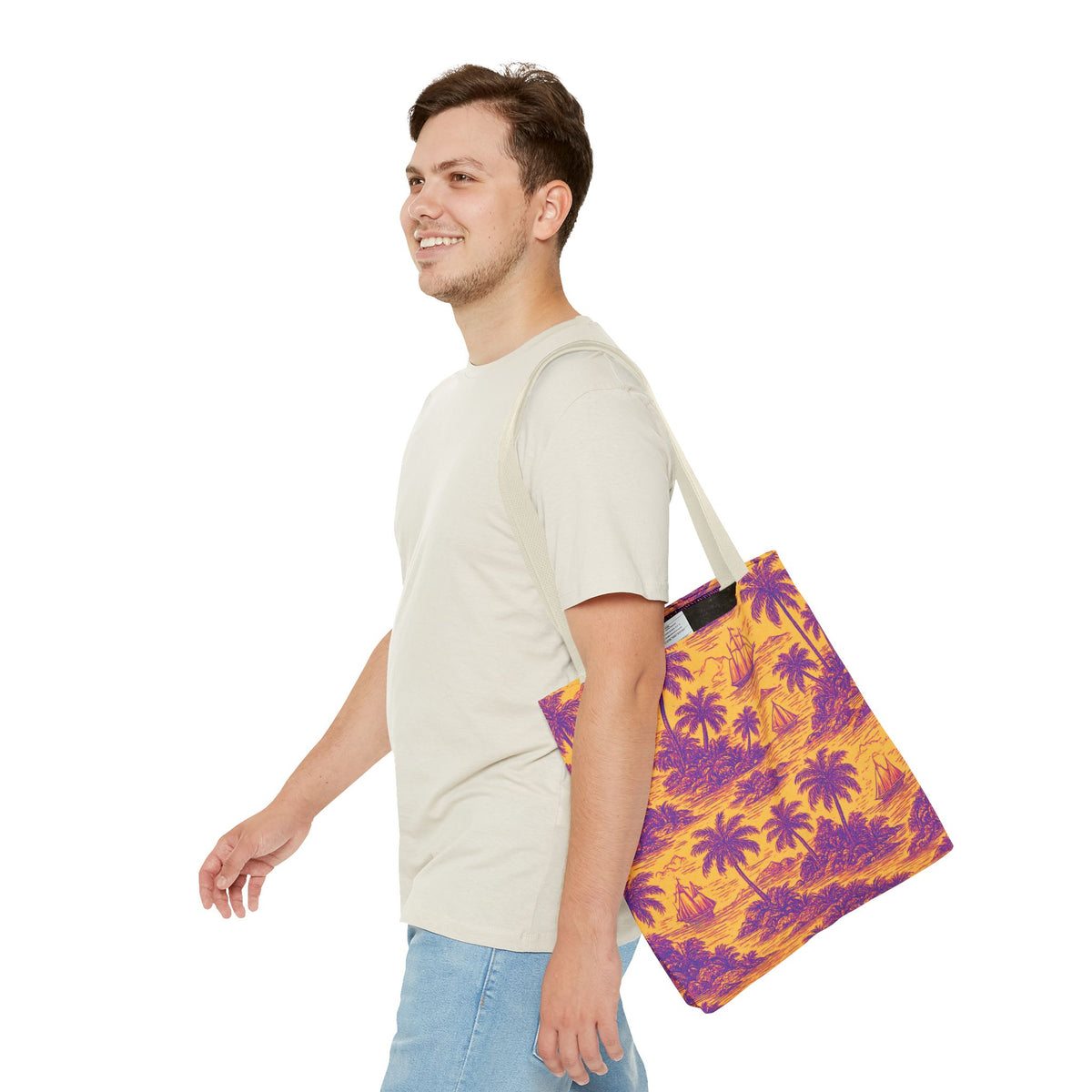 Faraway Toile/Pop Tote Bag - 3 Sizes