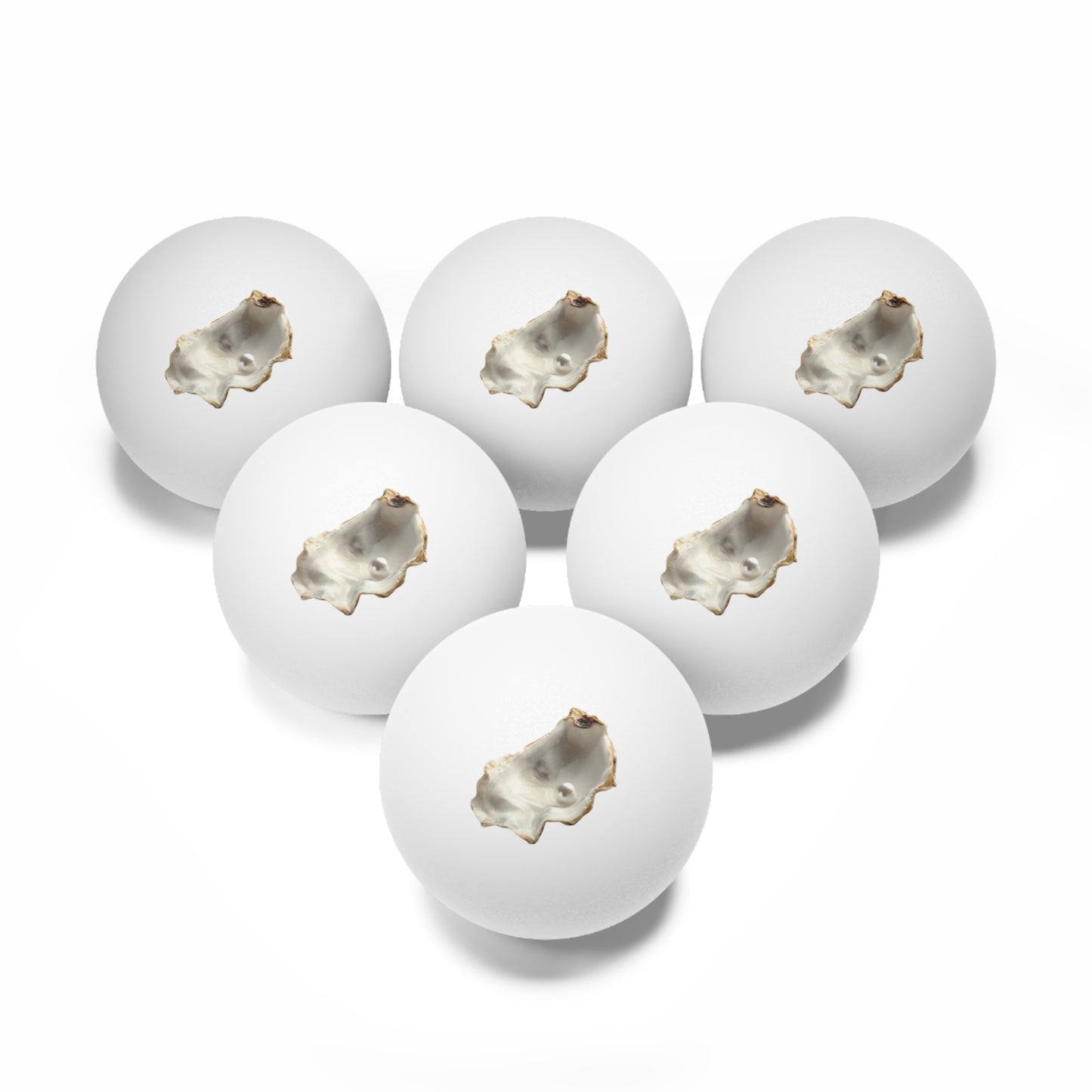 Tropical Paradise Ping Pong Balls - 6 Pack with White Pearl