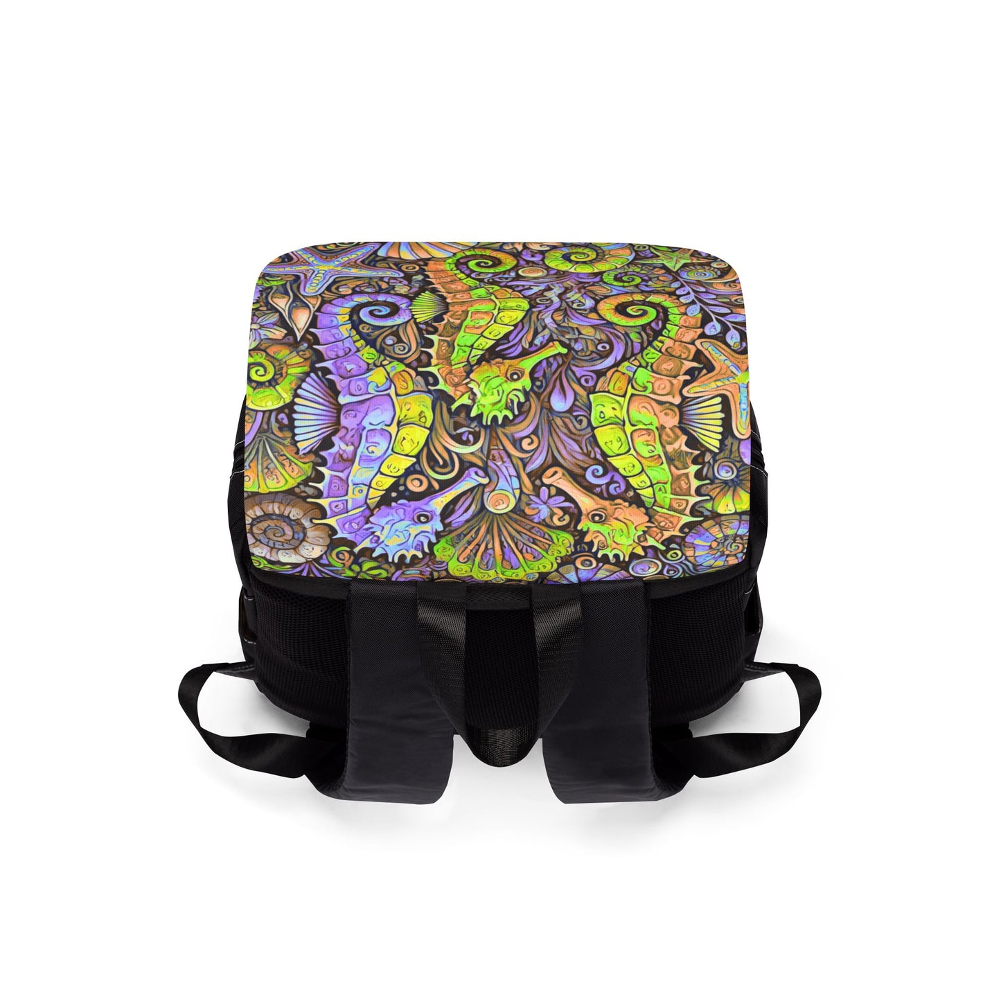 Seahorse Trio/Purple Casual Backpack - Perfect for Everyday Adventures