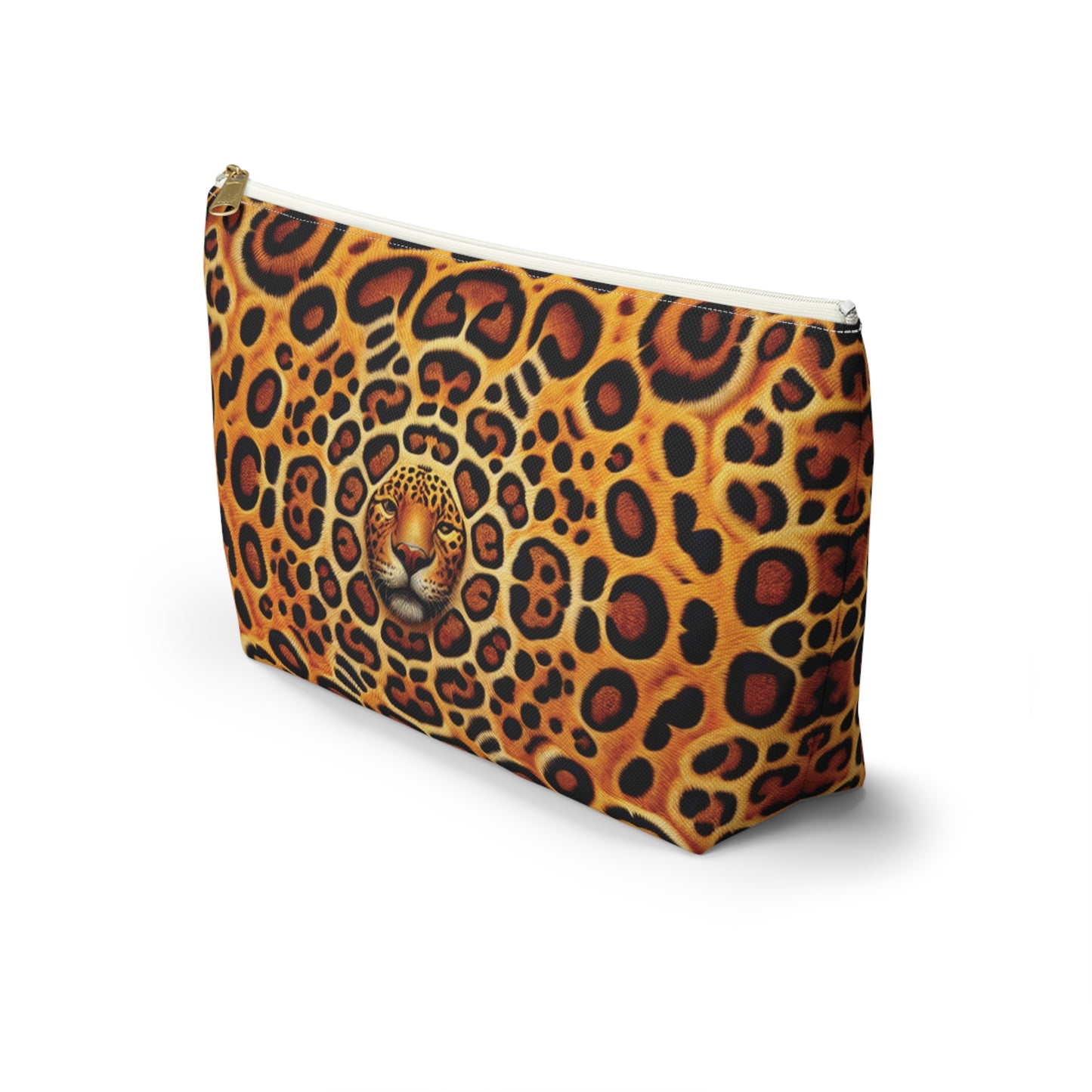 Tropical Accessory Pouch, 2 sizes | Makeup Bag | Perfect for Travel & Everyday Use / Kaleido Jaguar Spots