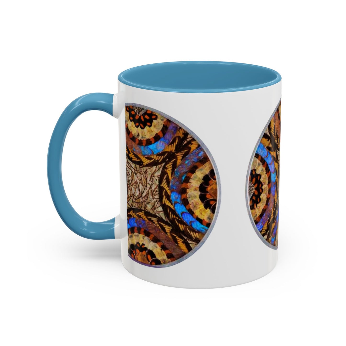Accent Coffee Mug (11, 15oz), 8 Colors - Real Butterfly Wings Plate #3