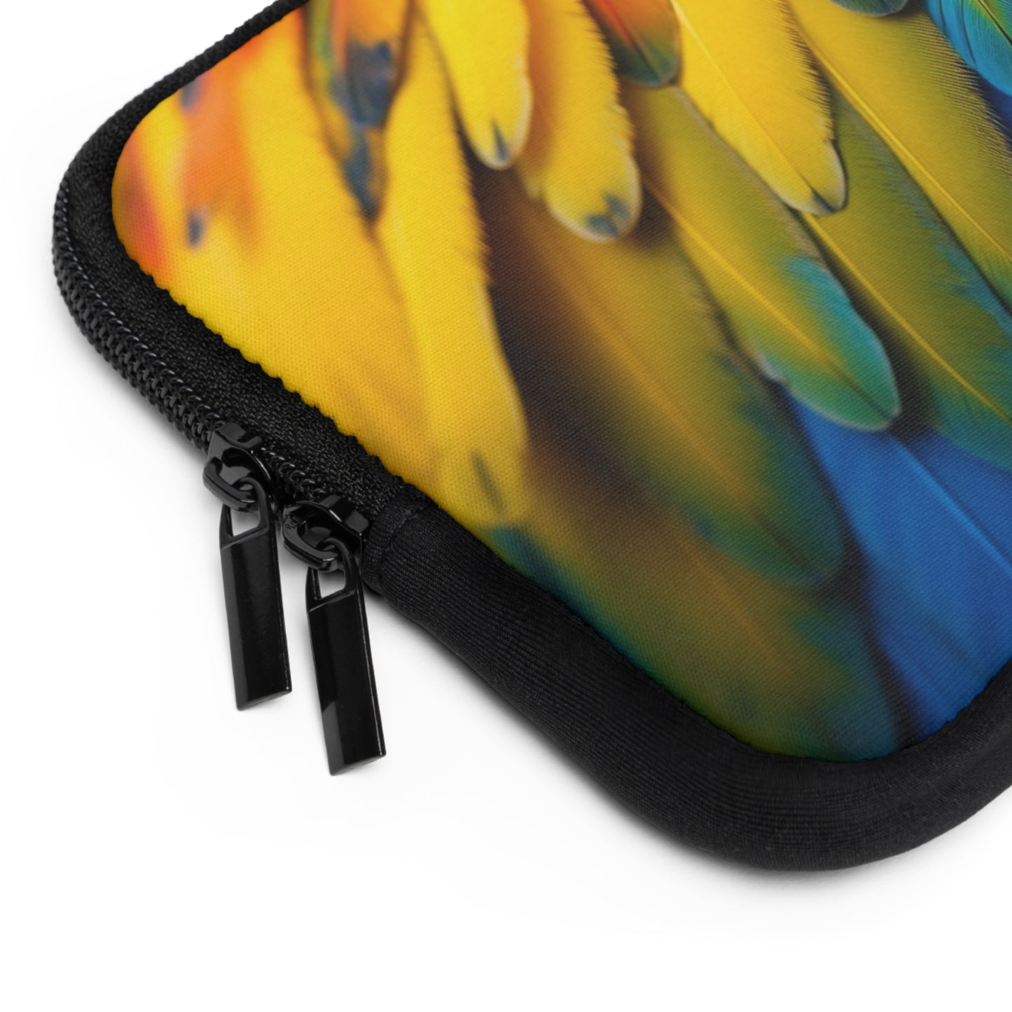 Tropical Laptop Sleeve, 5 Sizes - Perfect for Bird Lovers & Students / Macaw Feathers