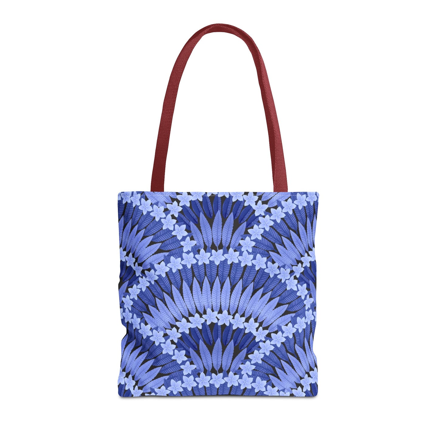 Plumeria and Palms Blue Tote Bag - 3 Sizes