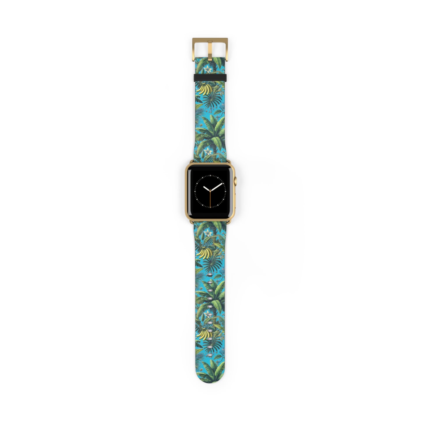 Apple Watch Band - Palms and More Tropical Fruit, Aqua Blue