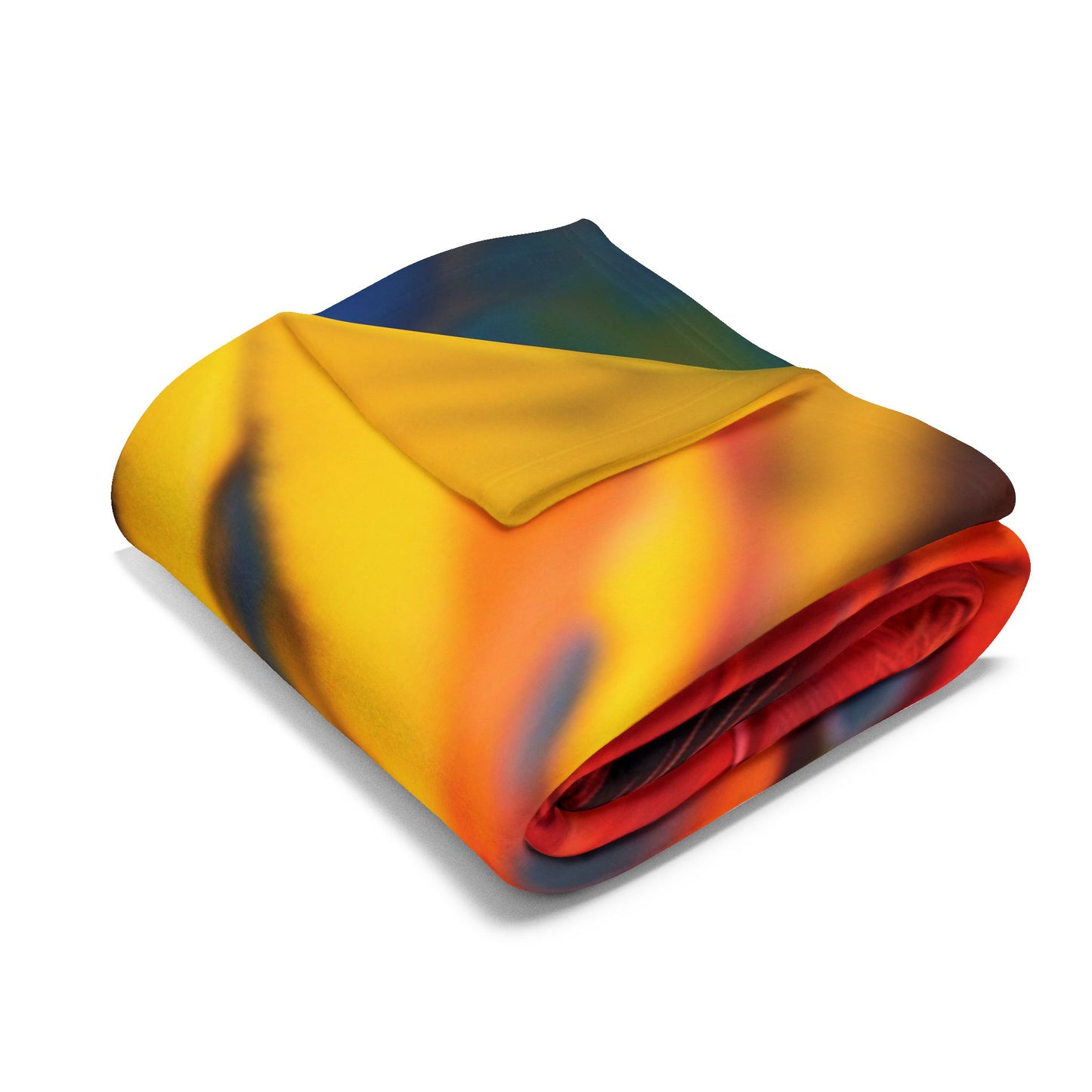 Macaw Parrot Feathers Fleece Blanket - Colorful Tropical Design