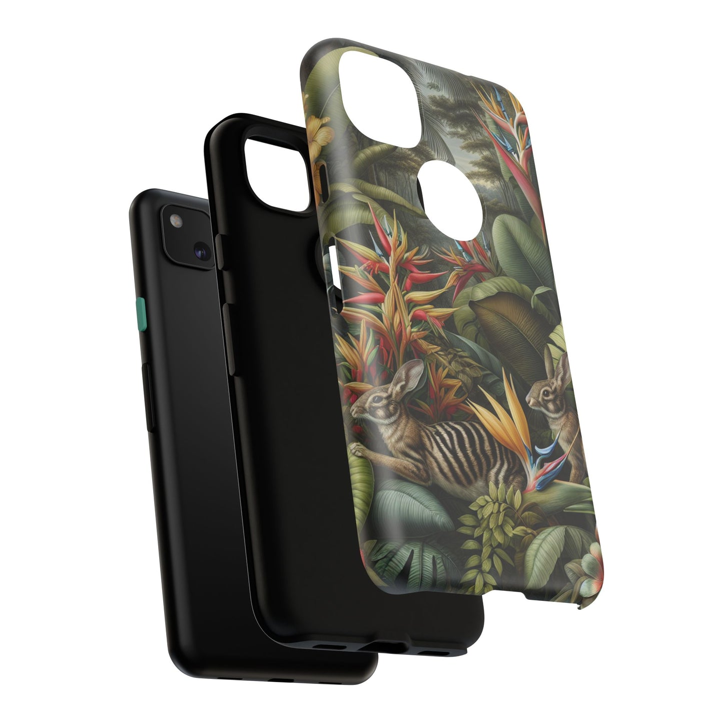 Rainforest Rabbit Outing Phone Case - Tough Cases with Summer Vibe
